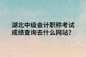 湖北中級會計職稱考試成績查詢去什么網(wǎng)站？