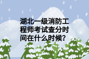 湖北一級消防工程師考試查分時間在什么時候？