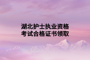 湖北護(hù)士執(zhí)業(yè)資格考試合格證書(shū)領(lǐng)取