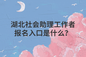 湖北社會助理工作者報名入口是什么？